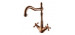 Decoraport Robinet de Lavabo&Vasque - Simple Trou Double Levier - Laiton Fini Bronze Rouge (M182B)