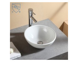 Lavabo-Vasque de Dessus de Comptoir en Céramique Blanche (DK-LSE-8184A)